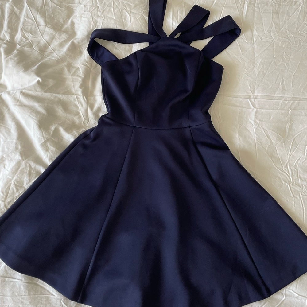 Marciano Stretchy Strappy Blue Purple Short Dress